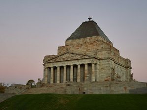 The Shrine of Remembrance at dawn