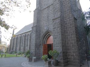 Outside of St Marks Fitzroy church.