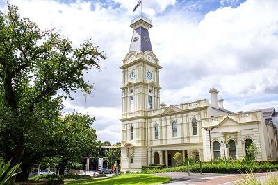 Camberwell Town Hall, including Clock Tower and original exterior of main hall.